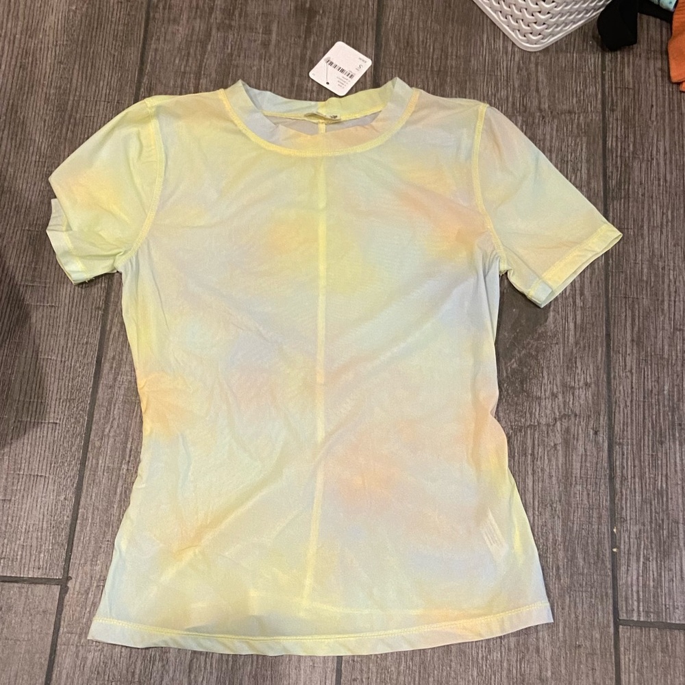 NWT Free People MultiColor Mesh Top